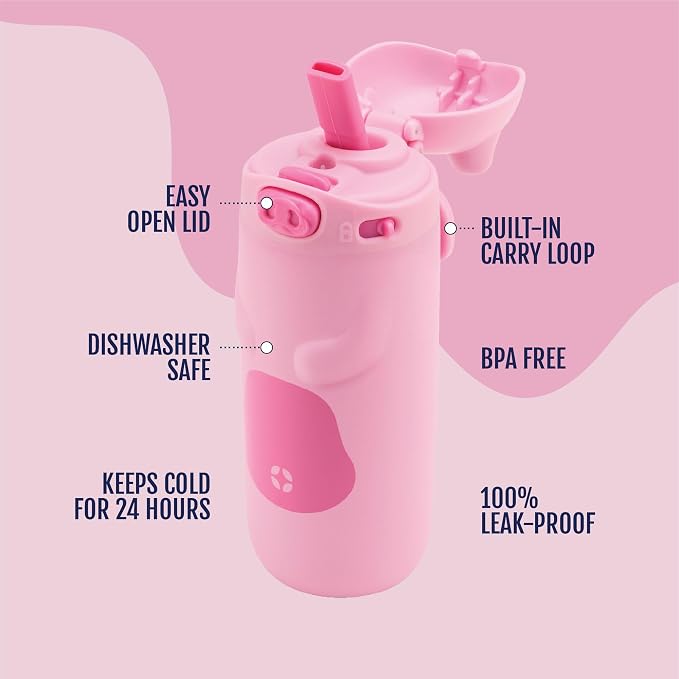 Ello Ellies 12oz Vacuum Insulated Stainless Steel Kids Water Bottle - Image 4