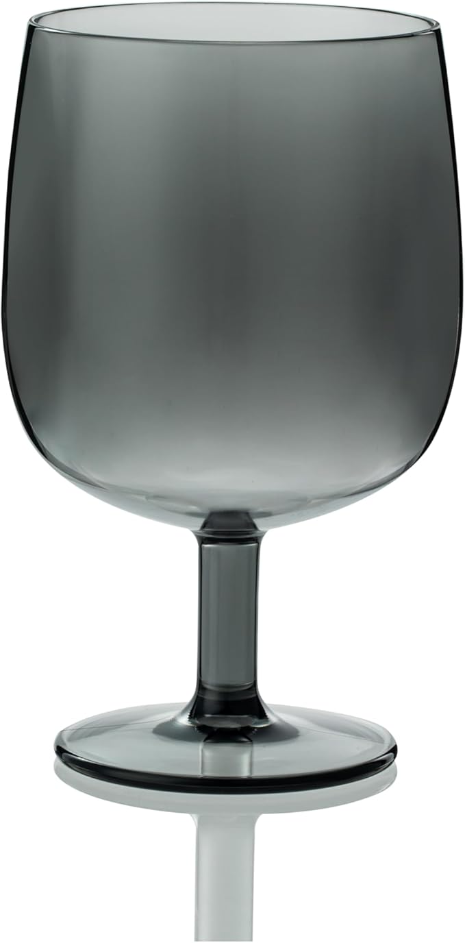 KX-WARE Classic Acrylic All-Purpose Wine Glasses, 12-ounce Plastic Stem Wine by KX-WARE