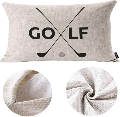 EKOBLA Farmhouse Oblong Rectangle Throw Pillow Covers Golf Symbol Funny Sport - Image 6