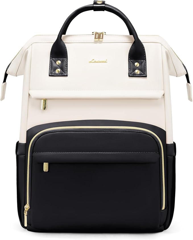 LOVEVOOK Leather Backpacks for Women, 15.6 inch Leather Laptop Backpack Women by LOVEVOOK
