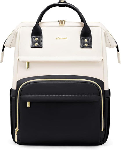 LOVEVOOK Leather Backpacks for Women, 15.6 inch Leather Laptop Backpack Women by LOVEVOOK