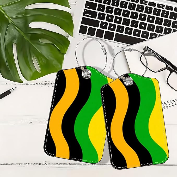 2Pcs Abstract Wave Luggage Tags - Image 5
