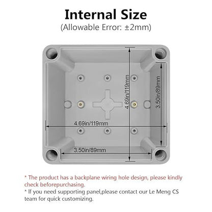 LeMotech Junction Box IP67 Waterproof Dustproof ABS Plastic Project Box - Image 3
