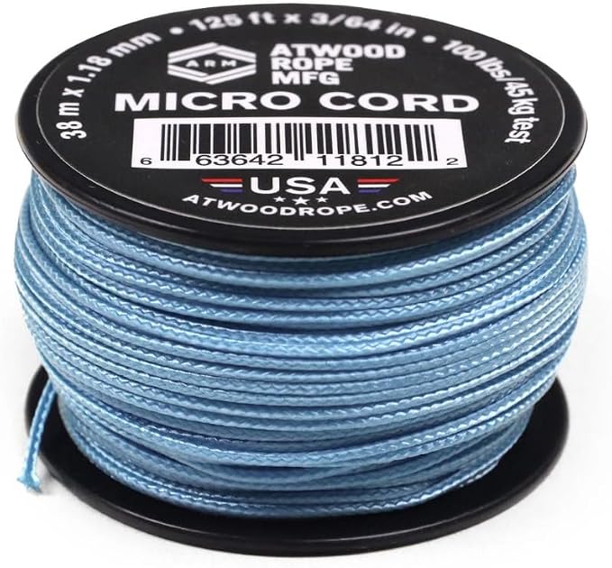 Atwood Rope MFG Micro Utility Cord 1.18mm X 125ft Reusable Spool | Tactical by AtwoodRopeMFG