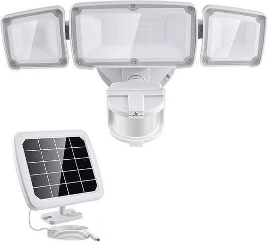 GLORIOUS-LITE Solar Security Lights 2400mAh LED Motion Sensor Light Outdoor by GLORIOUS-LITE
