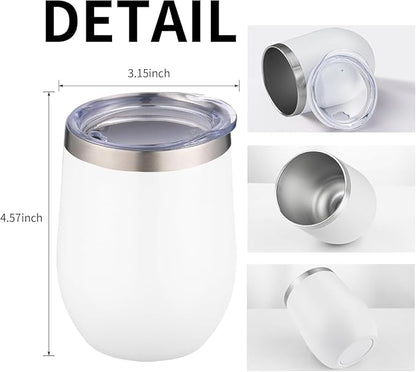 12oz/6 Pack Wine Tumbler Glasses - Image 2
