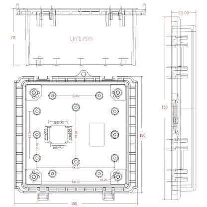 ABS Electric Junction Box, IP67 Weatherproof Electrical Boxes, Hinged Clear - Image 2