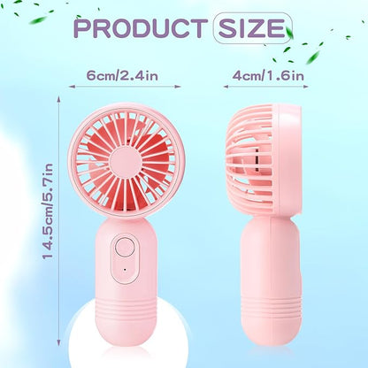 Rossesay 6 Pcs Mini Portable Fan Bulk Cute Handheld Lightweight Small Little - Image 2
