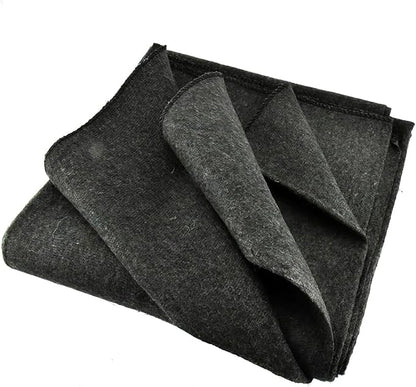 SE 51"x 80" Multipurpose Gray Wool Blanket by SE