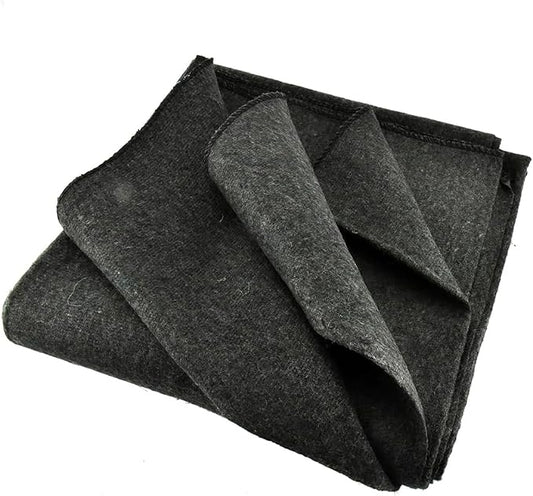 SE 51"x 80" Multipurpose Gray Wool Blanket by SE