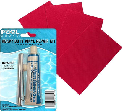 Heavy Duty Vinyl Repair Patch Kit | Vinyl Cement Adhesive Glue and Colored by PoolAbove