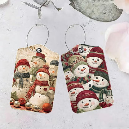 2 Pack Cute Snowman Luggage Tags - Image 4
