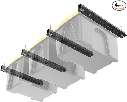 TORACK Garage Ceiling Bin Storage Rack, Overhead Tote Storage Rail System Heavy by TORACK