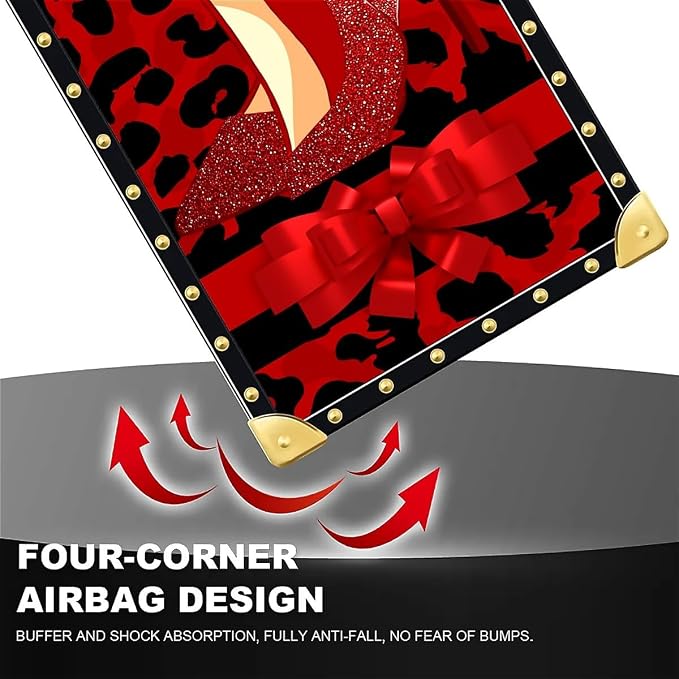 Compatible with iPhone 16 Pro Case, Elegant High Heels Luxury Golden Decoration - Image 7