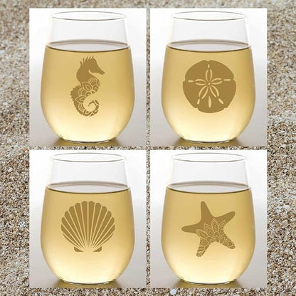 Set of 4 Shatterproof Designer 16 oz Plastic Wine Glasses MADE in the USA - Image 2