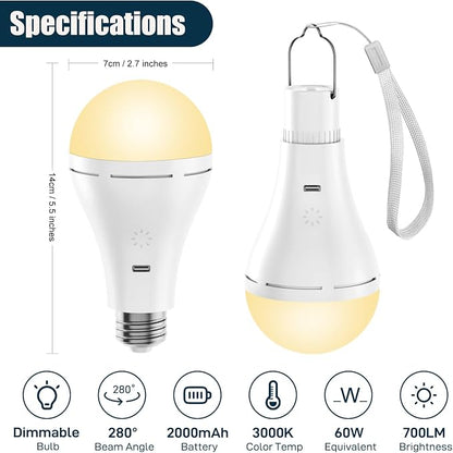Brightown E26 Rechargeable Light Bulb - Image 2