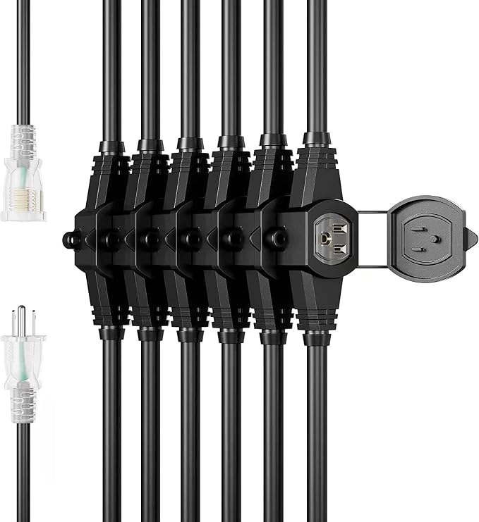 50FT Outdoor Extension Cord, 12 Gauge SJTW 5-15R Cable Male Plug to Female - Image 4