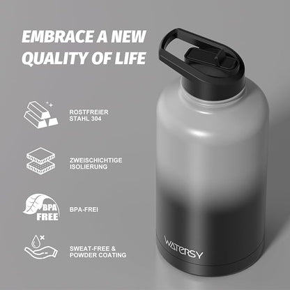 64oz Insulated Water Bottle, BPA Free&Leak Proof, Half Gallon Stainless Steel - Image 8