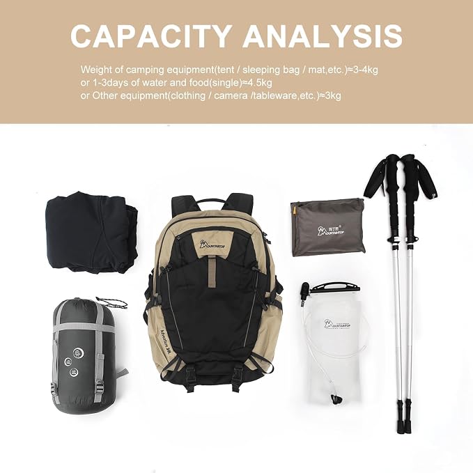 MOUNTAINTOP 30L Hiking Backpack, Men Women Camping Backpack, Lightweight - Image 5