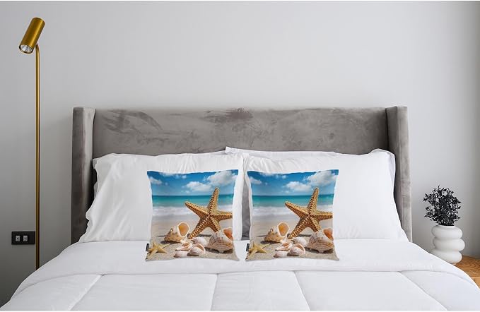 Swono Starfish Decorative Throw Pillow Cushion Covers, Ocean Beach Starfish - Image 3