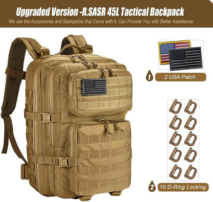 45L Tactical Backpack for Men Women, Military Assault Pack - Image 2