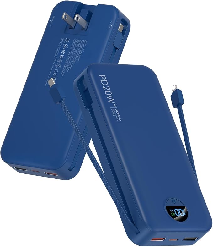 citicr Portable Charger Power Bank, 20000mAh PD20W USB C Fast Charging by CITICR