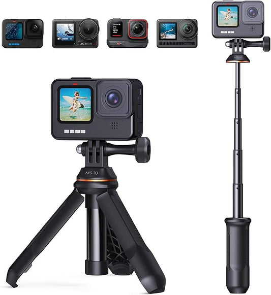 K&F CONCEPT 33.5cm/13.2" Selfie Stick Tripod, Portable Vlog Handle Grip Action by KFCONCEPT