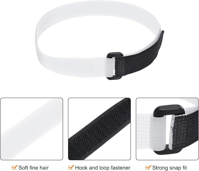 MECCANIXITY 5Pcs Reusable Battery Tie Down Straps, 0.8x20" White Nylon - Image 3