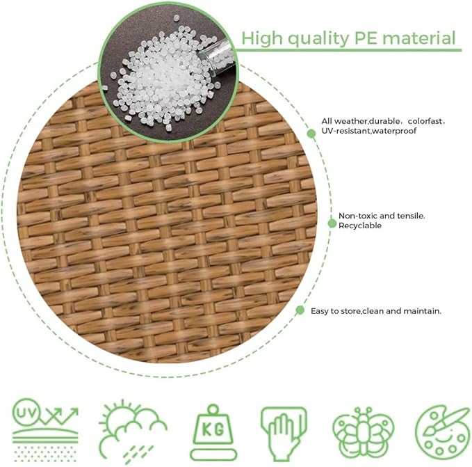 130 Ft Plastic Wicker Repair Supplies, Wicker Repair Kit, Synthetic Rattan - Image 6