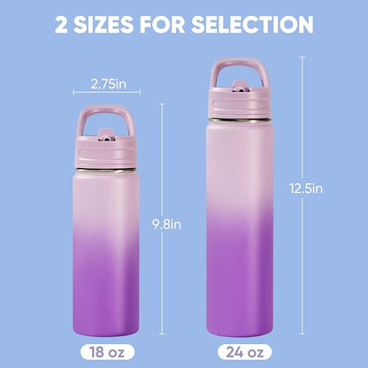 Fijinhom 24oz Insulated Stainless Steel Water Bottle - Image 2