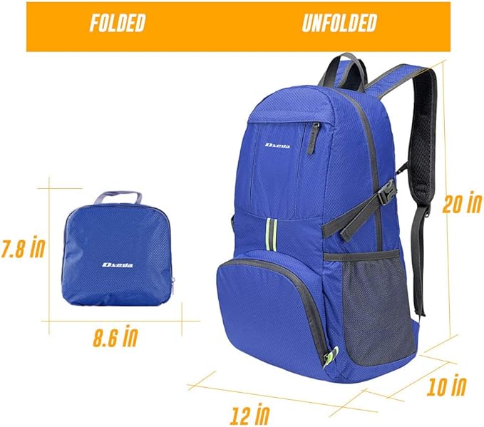 35L Lightweight Packable Backpack Waterproof Durable Hiking Travel Backpack - Image 3