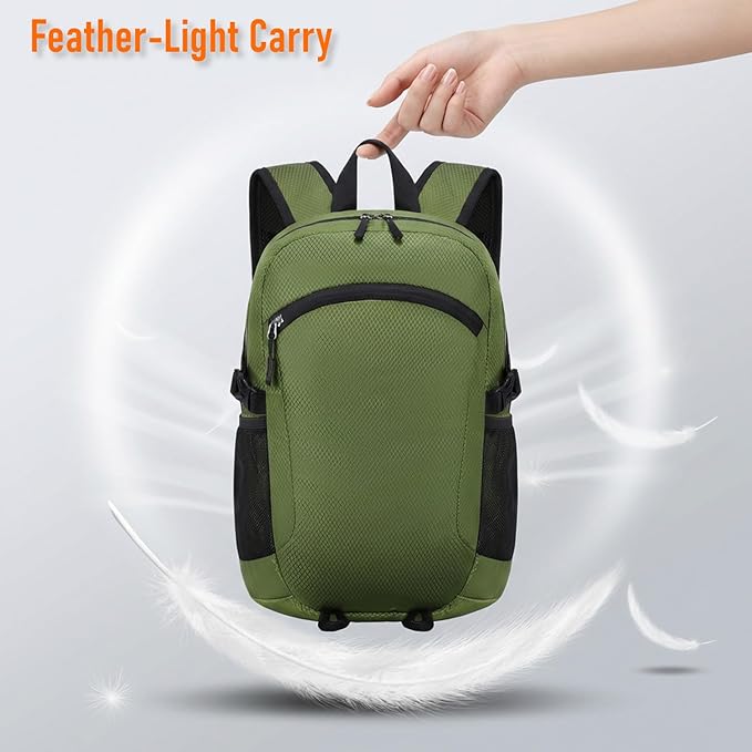 Lightweight Hiking Backpack 18L Packable Foldable Small Daypack Collapsible - Image 4