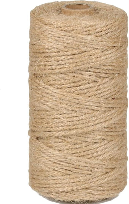 PerkHomy Jute Twine String 3mm 328Ft Natural Thin Ribbon by PerkHomy