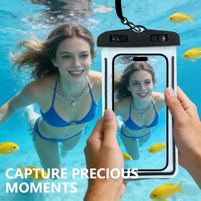 Waterproof Phone Pouch 2 Pack, IPX8 Universal Phone Dry Bag Case Floating - Image 2