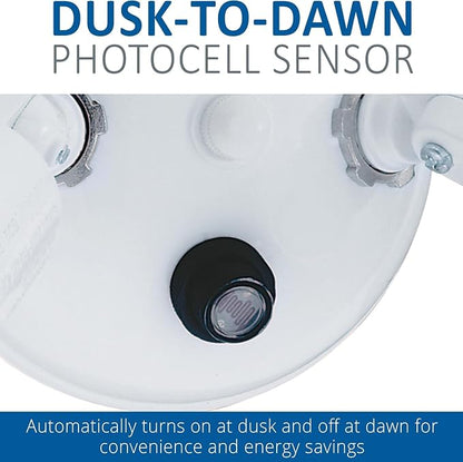 Lithonia Lighting Adjustable Dusk Dawn Security Light, Twin Par Outdoor Flood - Image 7