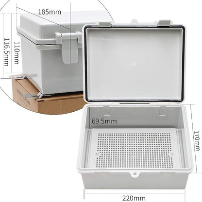 MAKERELE Small Junction Box Outdoor Electrical Watertight Plastic Includes - Image 2