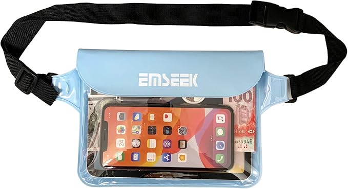 Waterproof Waist Pouch Dry Belt Bag Fanny Pack Keep Your Key Fob Wallet Kindle by EMSEEK