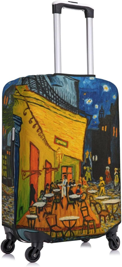 Van Gogh Cafe Terrace at Night Elastic Luggage Cover, Suitcase Protector - Image 3