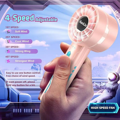 Portable High Speed Mini Handheld Fan, USB Rechargeable Neck Personal Mini Fan - Image 2
