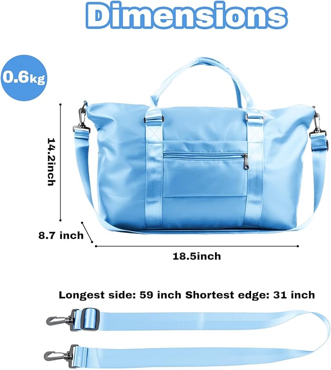 Weekender Duffel Bags for Women， Travel Totes Bag for Airplane Essentials - Image 4