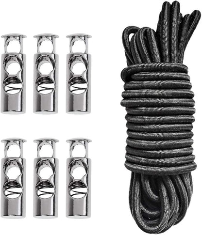 6 Pieces Heavy Duty 2 Hole Metal Cord Lock Clamp Toggle Stop Slider by Unknown