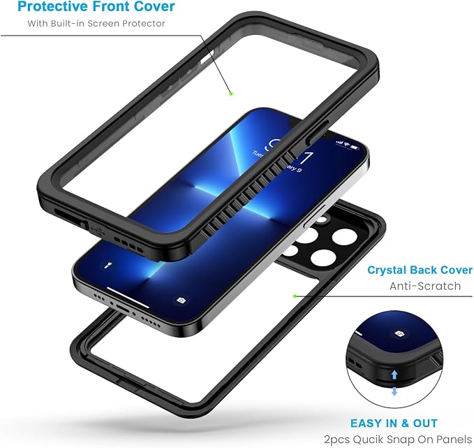 Lanhiem Magnetic for iPhone 13 Pro Max Case, Waterproof Dustproof Cover - Image 3