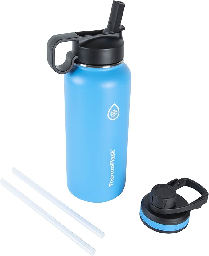 ThermoFlask 32 oz Double Wall Vacuum Insulated Stainless Steel Water Bottle by ThermoFlask