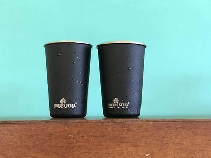 Stainless Steel Cups - 16 oz Pint Tumbler - Premium Metal Drinking Glasses | - Image 8