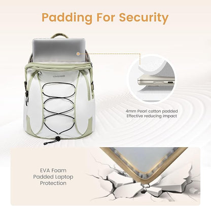 LOVEVOOK Mens Backpack with Giant Tumbler Holder Pocket, 17 Inch Everyday - Image 4