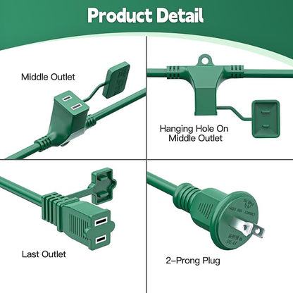 40FT Outdoor Extension Extension Cord - Image 6