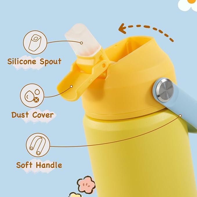 Kerilyn 12oz Kids Water Bottle, Stainless Steel Insulated Water Bottle - Image 3