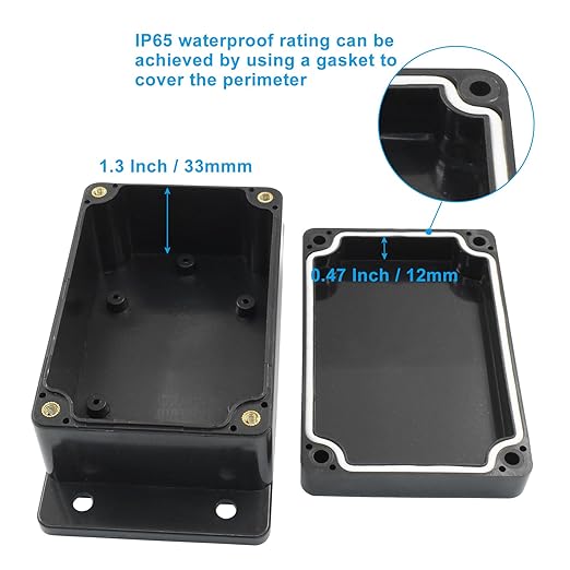 1 Pack Junction Box, 4 x 2.7 x 2 Inch IP65 Waterproof Project Box, ABS Plastic - Image 3