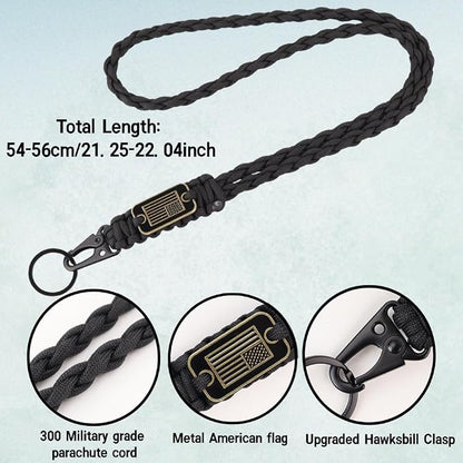 2pcs Heavy Duty Braided Paracord Lanyard Keychains - Image 4