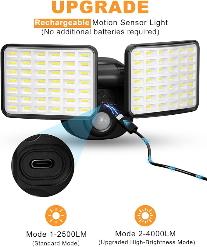 Rechargeable Motion Sensor Outdoor Light, Battery Operated Lights - Image 2